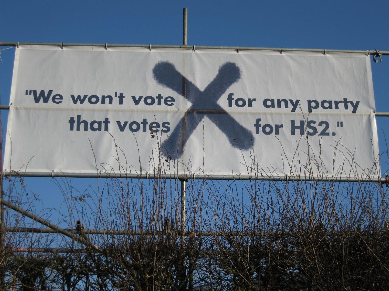 Banners like this have been up in the area around Chequers for a few years now.