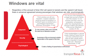 The focus group came up with the concept that windows on trains are vital. No really, how much did HS2 Ltd pay for this crap?