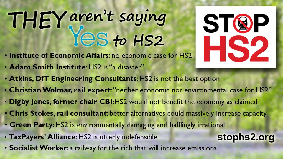 Some quotes from those not saying 'Yes' to HS2