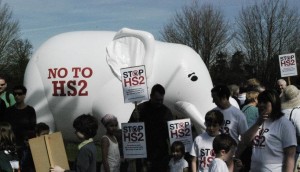 Ellie and Stop HS2 supporters go for a walk