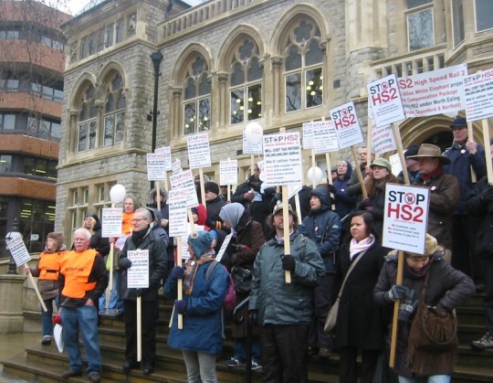 Protesters at Ealing Town Hall