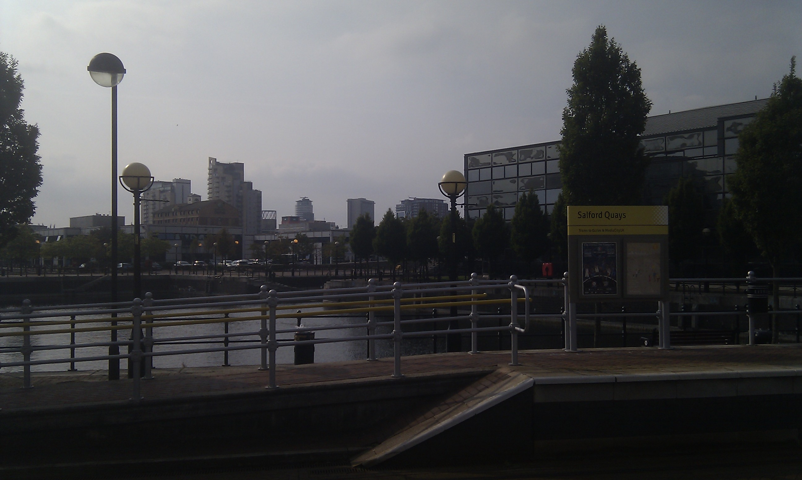 The view from Salford Quays tram stop. "I remember when this was all just rubble"