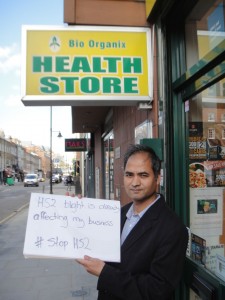 Health Store frontage "HS2 is blighting my business"