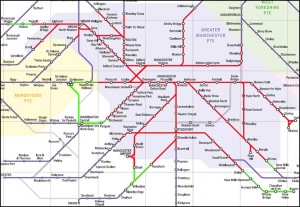 Evening peak hours will come into effect in Greater Manchester on the routes shown in red. Some services on green lines will also be hit.