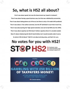 Stop HS2 advert in House magazine