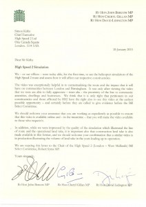 Bercow, Lidington and Gillan request that HS2 Ltd make the flyover video available