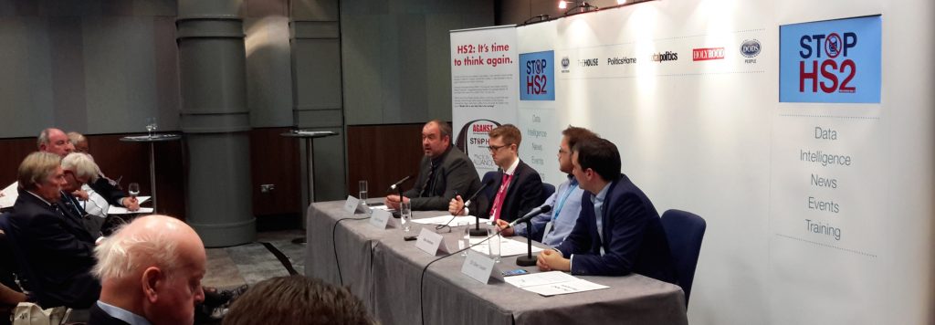 Panel at Stop HS2 fringe - HS2 Its time to think again October 4th 2016 Conservative party conference #cpc16