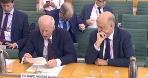 Higgins and Chris Grayling at Transport Select Committee on 19th April 2017