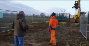 Campaigner stops HS2 from moving digger