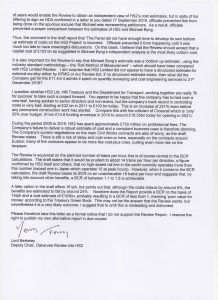 Lord Berkeley's letter to Doug Oakervee, p2