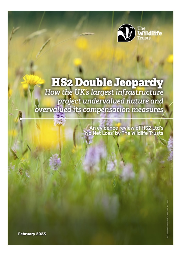 Cover of HS2 double jeopardy: how the UK’s largest infrastructure project undervalued nature and overvalued its compensation measures